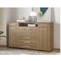 Cômoda 7 Gavetas 2 Portas com Rodízios London Demóbile Cômoda 7 Gavetas 2 Portas com Rodízios London Demóbile