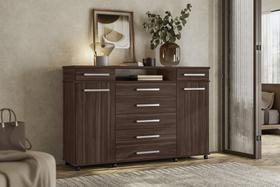 Comoda 7 gavetas 2 Protas Spaterias Com Rodinhas London - Nanda Decor