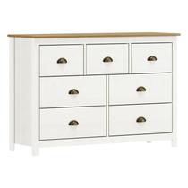 Comoda 7 Gavetas Branco/Freijó Topázio - FN