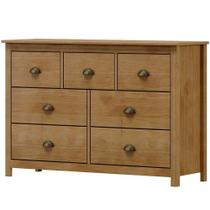 Comoda 7 Gavetas Madeira Maciça 125 Cm 9174 Freijo Milani Store Comoda 7 Gavetas Madeira Maciça 125 Cm 9174 Freijo Milani Store