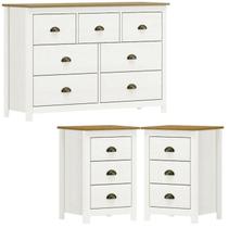 Comoda 7 Gv 02 Mesas de Cabeceira 3 Gv Madeira Maciça Branco Freijo Milani Store Comoda 7 Gv 02 Mesas de Cabeceira 3 Gv Madeira Maciça Branco Freijo Milani Store