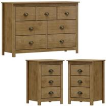 Comoda 7 Gv 02 Mesas de Cabeceira 3 Gv Madeira Maciça Freijo Milani Store Comoda 7 Gv 02 Mesas de Cabeceira 3 Gv Madeira Maciça Freijo Milani Store