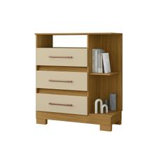 Cômoda 720 Quarto Com 3 Gavetas e Pés em Plástico