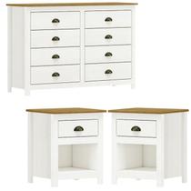 Comoda 8 Gav e 02 Mesas de Cabeceira Madeira Maciça Branco Freijo Milani Store Comoda 8 Gav e 02 Mesas de Cabeceira Madeira Maciça Branco Freijo Milani Store
