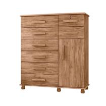 Cômoda 8 Gavetas 1 Porta Messina Carvalho