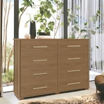 Cômoda 8 Gavetas 100% MDF Lis Marrom/Freijó