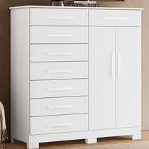 Cômoda 8 Gavetas 2 Portas com Cabideiro Verona
