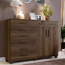 Cômoda 8 Gavetas 2 Portas com Pés New Triunfo Benetil