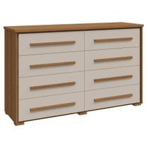 Cômoda 8 Gavetas Angra Rimo Jequitibá/Carvalho