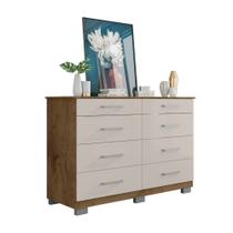 Cômoda 8 Gavetas Araplac Casal Solteiro Criança De Quarto Masculino Feminino Madeira Móveis Baunilha Cômoda 8 Gavetas Araplac Casal Solteiro Criança De Quarto Masculino Feminino Madeira Móveis Baunilha