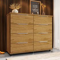 Cômoda 8 Gavetas Athenas Cor Cedro - Rud Rack