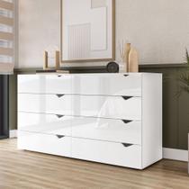 Cômoda 8 Gavetas Branca Porto Politorno Cômoda 8 Gavetas Branca Porto Politorno