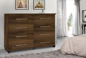 Cômoda 8 Gavetas com Rodízios Jade Freijó Rede Móveis