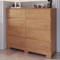 Cômoda 8 Gavetas Lara 108cm x 97cm x 45,3cm Marrom/Cedro Cômoda 8 Gavetas Lara 108cm x 97cm x 45,3cm Marrom/Cedro
