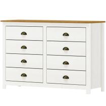 Comoda 8 Gavetas Madeira Maciça 125 Cm 9102 Branco Freijo Milani Store Comoda 8 Gavetas Madeira Maciça 125 Cm 9102 Branco Freijo Milani Store