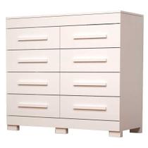 Comoda 8 Gavetas Nalu ACP Móveis Branco - 100% MDF