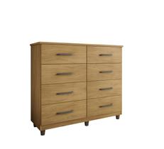 Cômoda 8 Gavetas Pérola Fluence Elegante Espaçosa Móveis Paraná