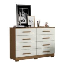 Cômoda 8 Gavetas Quarto 136 cm com Pés em Plástico Cômoda 8 Gavetas Quarto 136 cm com Pés em Plástico