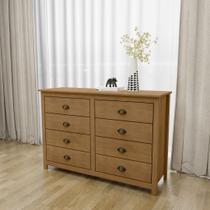 Cômoda 8 Gavetas Topázio 100% Madeira Maciça para Quarto Marrom/Freijó Cômoda 8 Gavetas Topázio 100% Madeira Maciça para Quarto Marrom/Freijó
