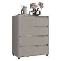Cômoda 80cm Com 4 Gavetas Multimóveis Cr35243 Cinza Cômoda 80cm Com 4 Gavetas Multimóveis Cr35243 Cinza