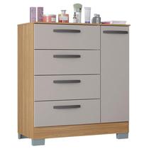 Cômoda 868 4 Gavetas e 1 Porta Damasco Off White - Poquema Cômoda 868 4 Gavetas e 1 Porta Damasco Off White - Poquema