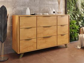 Cômoda 9 Gavetas - Olimpia-Peroba - Móveis Europa Cômoda 9 Gavetas - Olimpia-Peroba - Móveis Europa