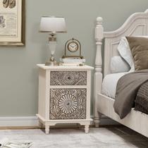 Cômoda Accent COSIEST Vintage com 2 gavetas e 4 pernas de madeira Cômoda Accent COSIEST Vintage com 2 gavetas e 4 pernas de madeira