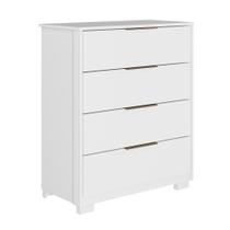 Cômoda Alia 4 Gavetas Branco Brilho Com Pés - Demartêz Cômoda Alia 4 Gavetas Branco Brilho Com Pés - Demartêz