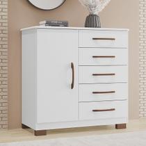 Comoda Amalfi New 1 Porta e 5 Gavetas 100 em MDF