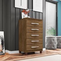 Cômoda Ambiente Catar 5 Gavetas Malbec - Incorplac