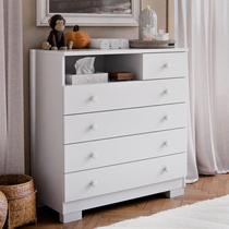 Cômoda Amora 4 Gavetas com Nicho MDF Moderna para Quarto Infantil e Bebê 75cm Organizador Branca com Gavetas Espaçosas Design Funcional Cômoda Amora 4 Gavetas com Nicho MDF Moderna para Quarto Infantil e Bebê 75cm Organizador Branca com Gavetas Espaçosas Design Funcional