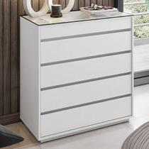 Cômoda Anchieta 5 Gavetas Branco - Pnr Móveis