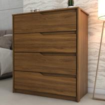 Cômoda Arabella 4 Gavetas Marrom - Panorama Móveis Cômoda Arabella 4 Gavetas Marrom - Panorama Móveis