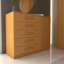 Cômoda Argo 1 Porta 5 Gavetas Cinamomo - Panorama Móveis
