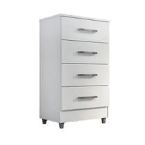 Cômoda Armario Gabinete Flavia com 4 Gavetas Branco