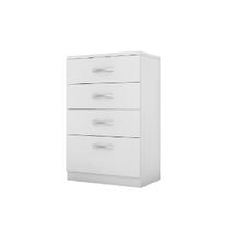 Cômoda Astral Branco 4 Gavetas Organizador para Quarto - Demóbile Cômoda Astral Branco 4 Gavetas Organizador para Quarto - Demóbile
