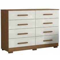 Cômoda Atacama 8 Gavetas MDP Puxador MDF Off White Modelo 2014148 Aramóveis Cômoda Atacama 8 Gavetas MDP Puxador MDF Off White Modelo 2014148 Aramóveis