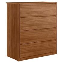 Cômoda átria 4 Gavetas Nogueira Touch Demóbile - Demartêz Cômoda átria 4 Gavetas Nogueira Touch Demóbile - Demartêz