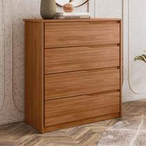 Cômoda átria 4 Gavetas Nogueira Touch - Demóbile