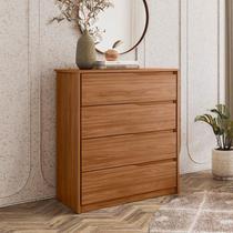 Cômoda Átria Ambiente 4 Gavetas Nogueira Touch Demóbile - Demartêz Cômoda Átria Ambiente 4 Gavetas Nogueira Touch Demóbile - Demartêz