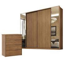 Cômoda Átria e Guarda Roupa Casal Laredo Amêndola Touch Nude Prime Flex - Demartez Cômoda Átria e Guarda Roupa Casal Laredo Amêndola Touch Nude Prime Flex - Demartez