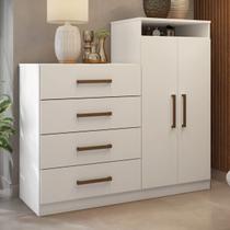 Cômoda Áurea 2 Portas 4 Gavetas 1,20 m - Comoda para Quarto - Demobile