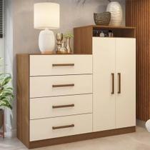 Cômoda Áurea 4 Gavetas e 2 Portas com Nicho 4290 Demóbile