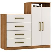 Cômoda Áurea 4 Gavetas e 2 Portas com Nicho 4290 Demóbile