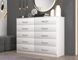 Cômoda Austin 10 Gavetas 120cm Ampla Organizador Quarto Cômoda Austin 10 Gavetas 120cm Ampla Organizador Quarto