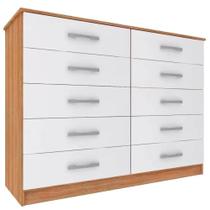 Cômoda Austin 10 Gavetas Evidência Móveis Cor Demolição Branco Cômoda Austin 10 Gavetas Evidência Móveis Cor Demolição Branco