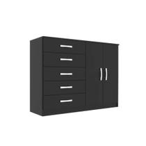 Cômoda Austin Evidencia Moveis 2 Portas 5 Gavetas