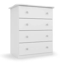 Cômoda Baby Moderna Com 04 Gavetas Espaçosa Para Quarto Infantil