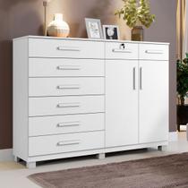 Cômoda Bali 8 Gavetas 2 Portas Branco - Pnr Móveis