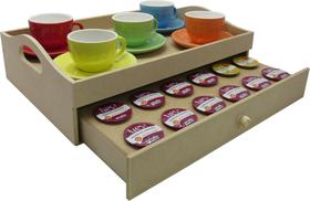 Cômoda Bandeja Porta Cápsula Café Três Corações 1 Gaveta Mdf